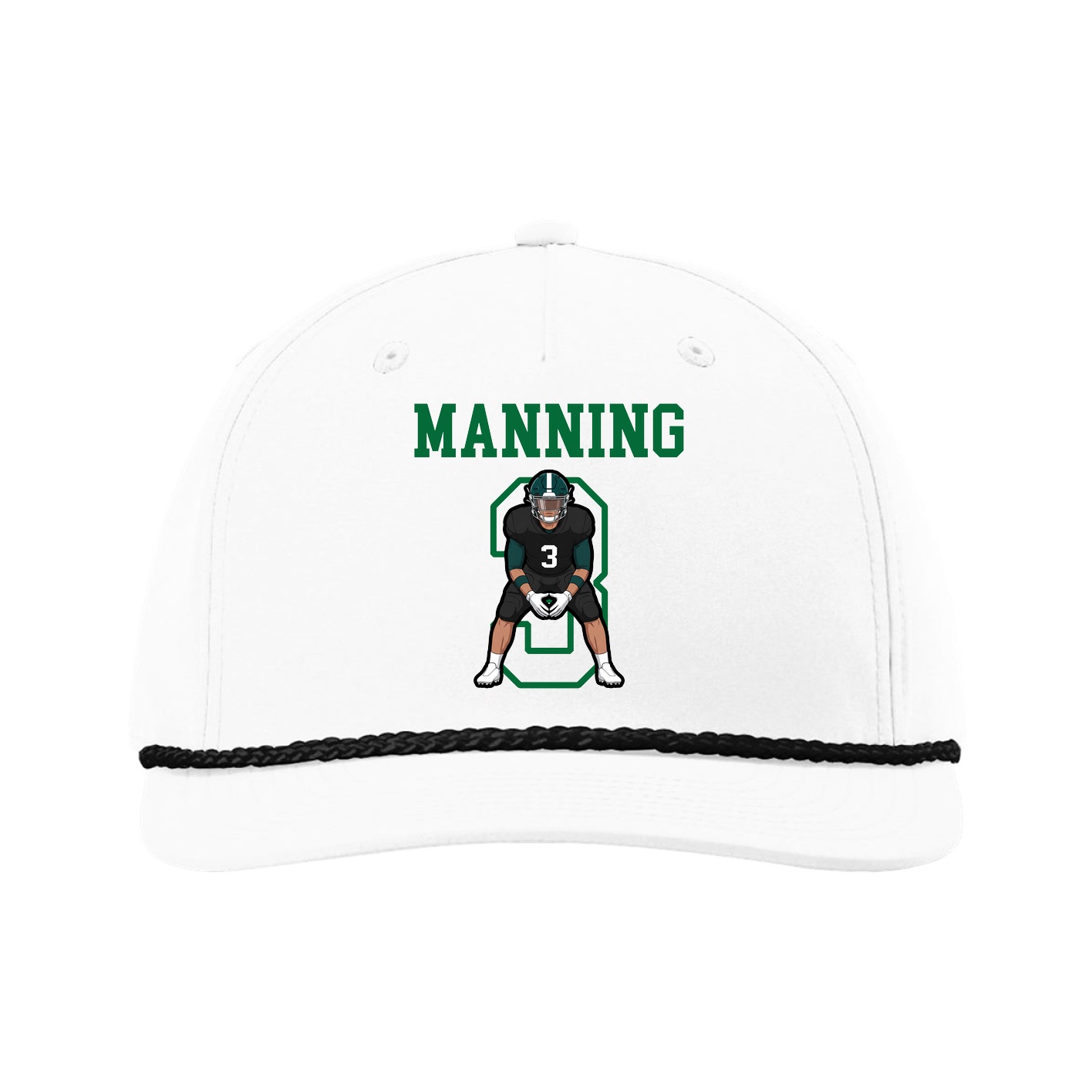 Five-Panel Classic Rope Cap — Shirsey in White