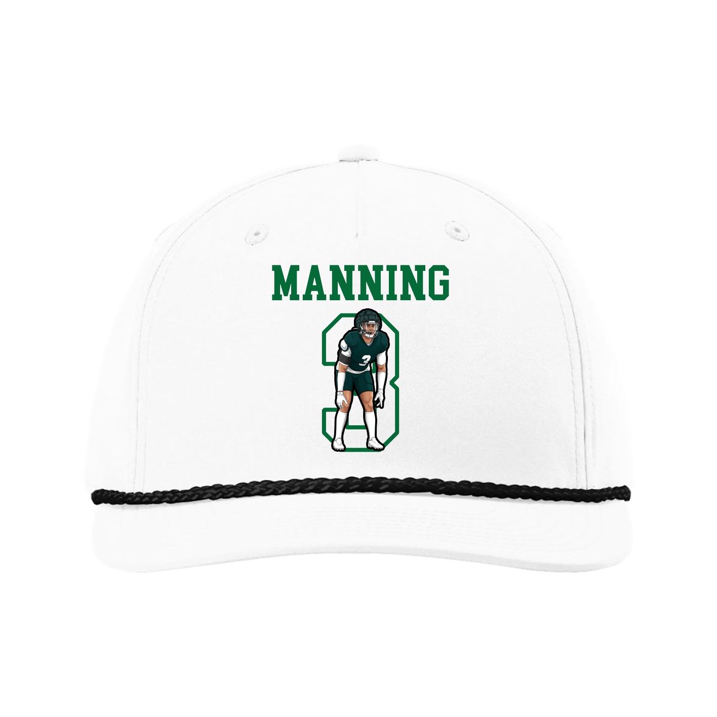 Five-Panel Classic Rope Cap — Shirsey in White