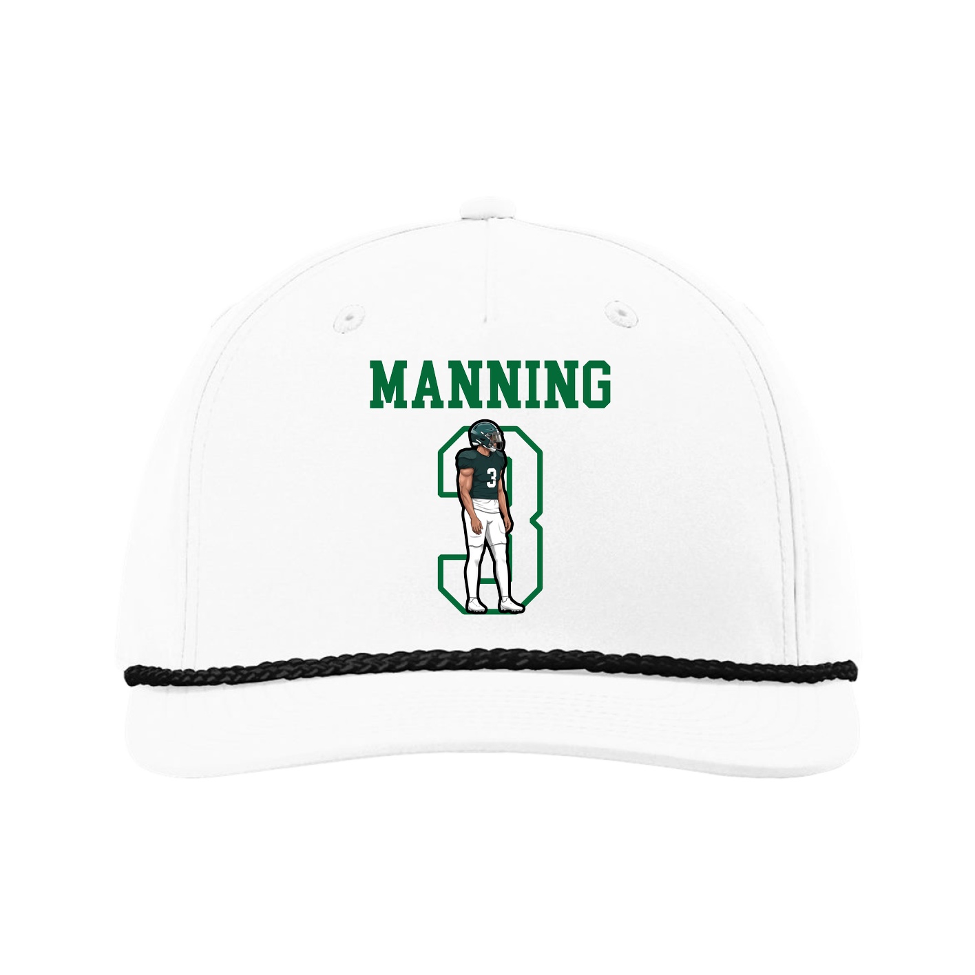 Five-Panel Classic Rope Cap — Shirsey in White