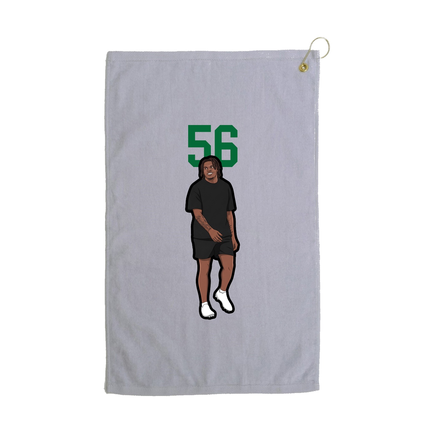 Golf Towel — Number Top in Grey