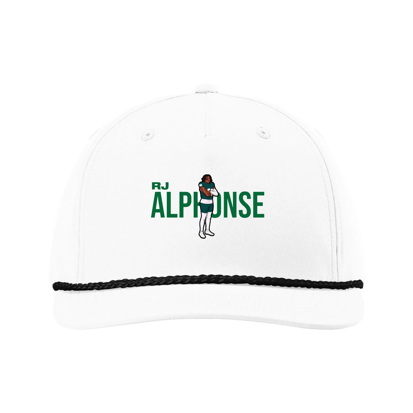 Five-Panel Classic Rope Cap — Player Name in White