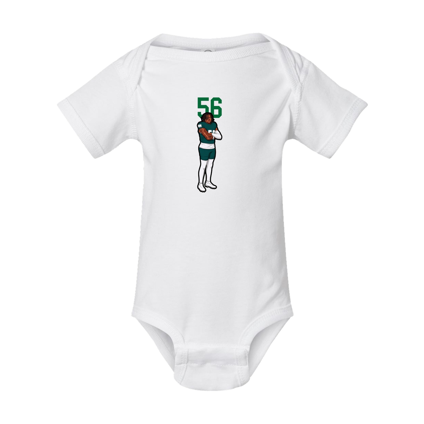 Baby Onesie — Number Top in White