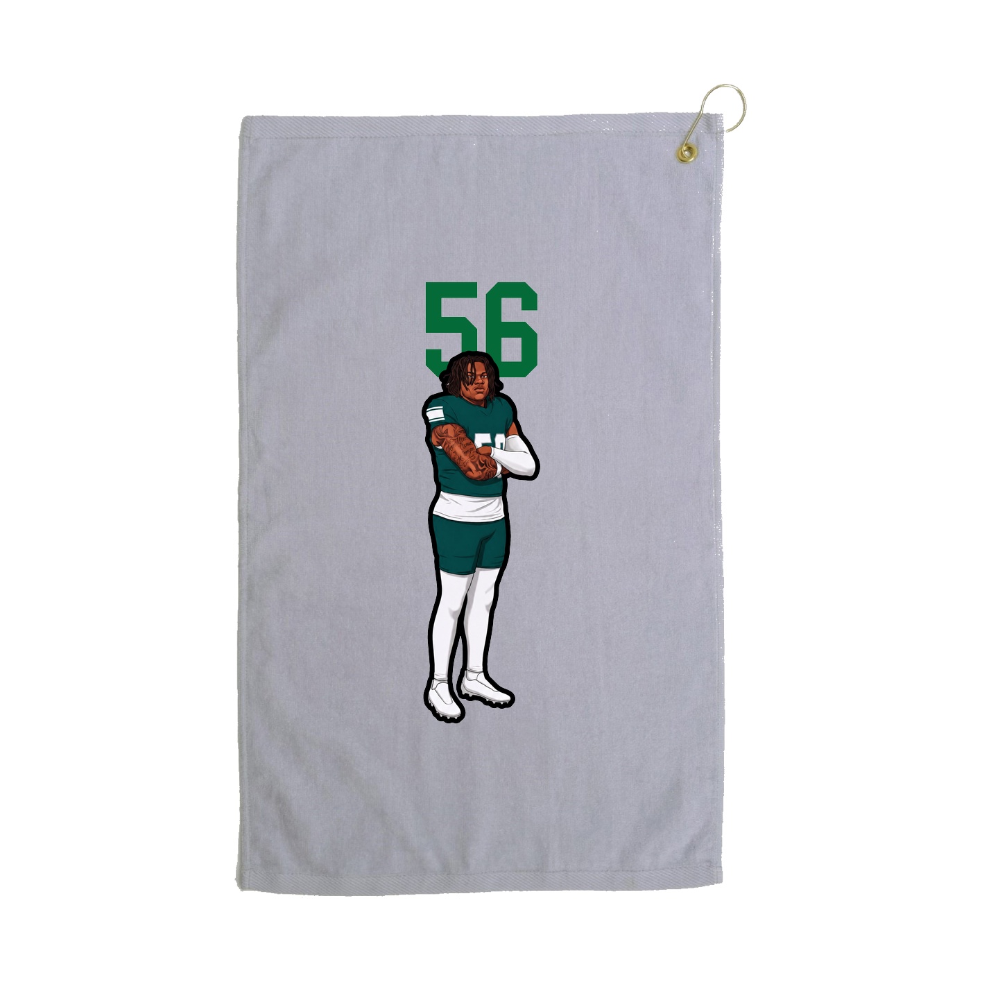 Golf Towel — Number Top in Grey