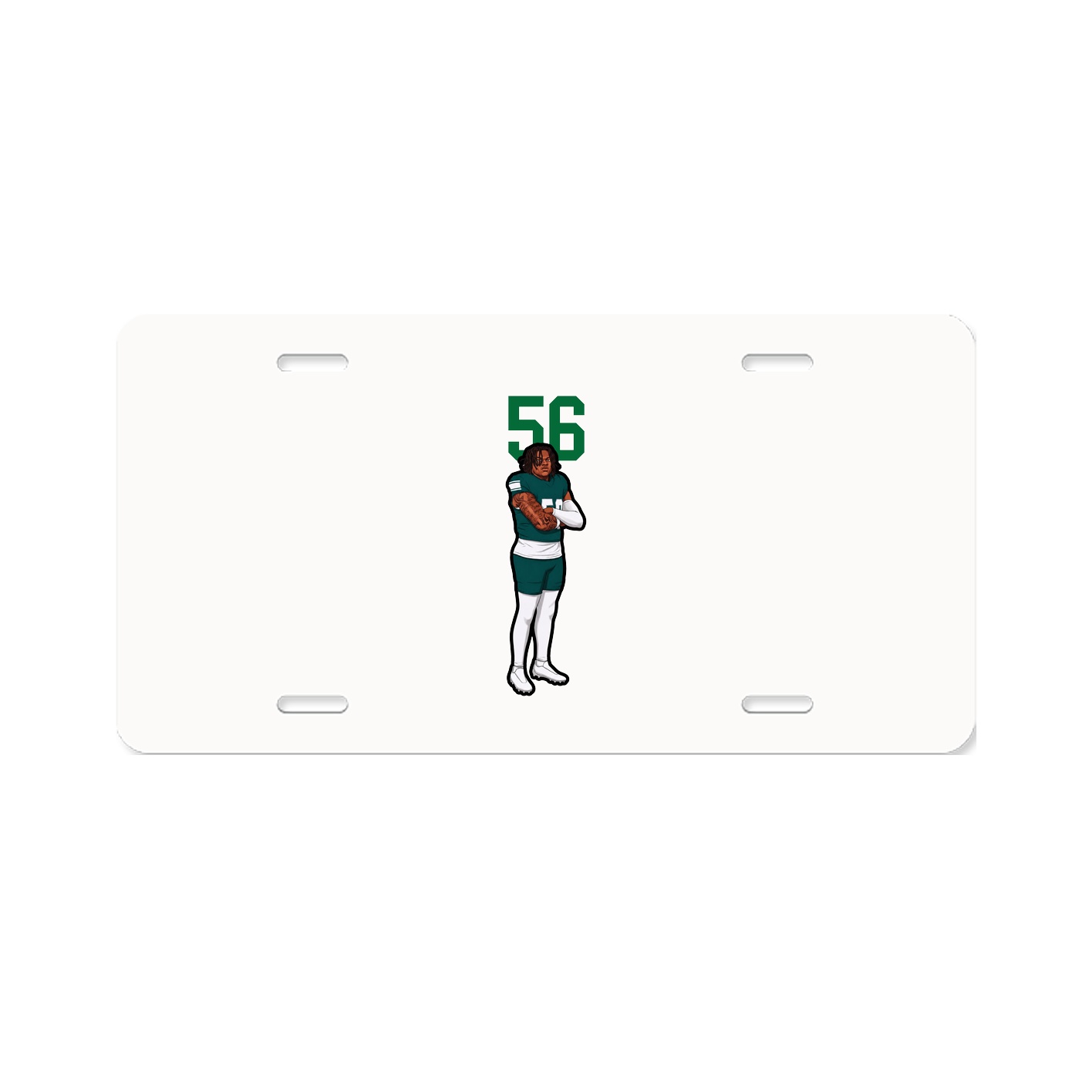 License Plate — Number Top in Classic
