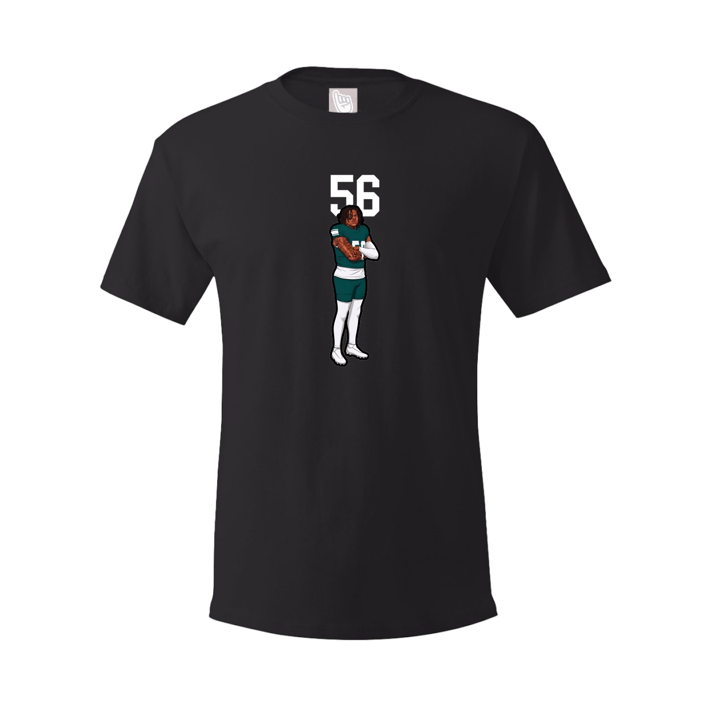 Youth Tee — Number Top in Black