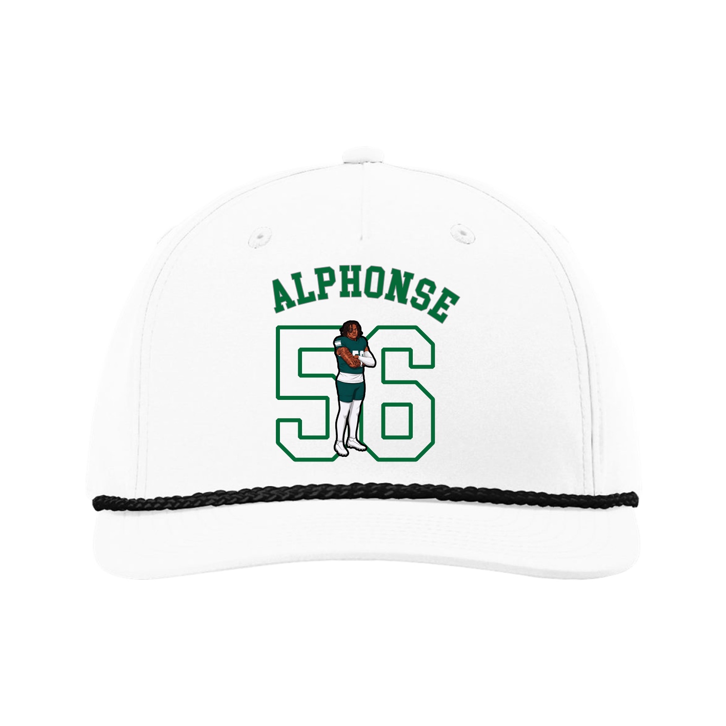 Five-Panel Classic Rope Cap — Shirsey Arch in White