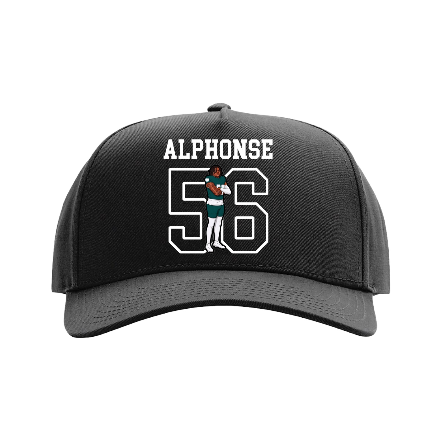 Full Fabric Five-Panel Champ Cap — Shirsey in Black