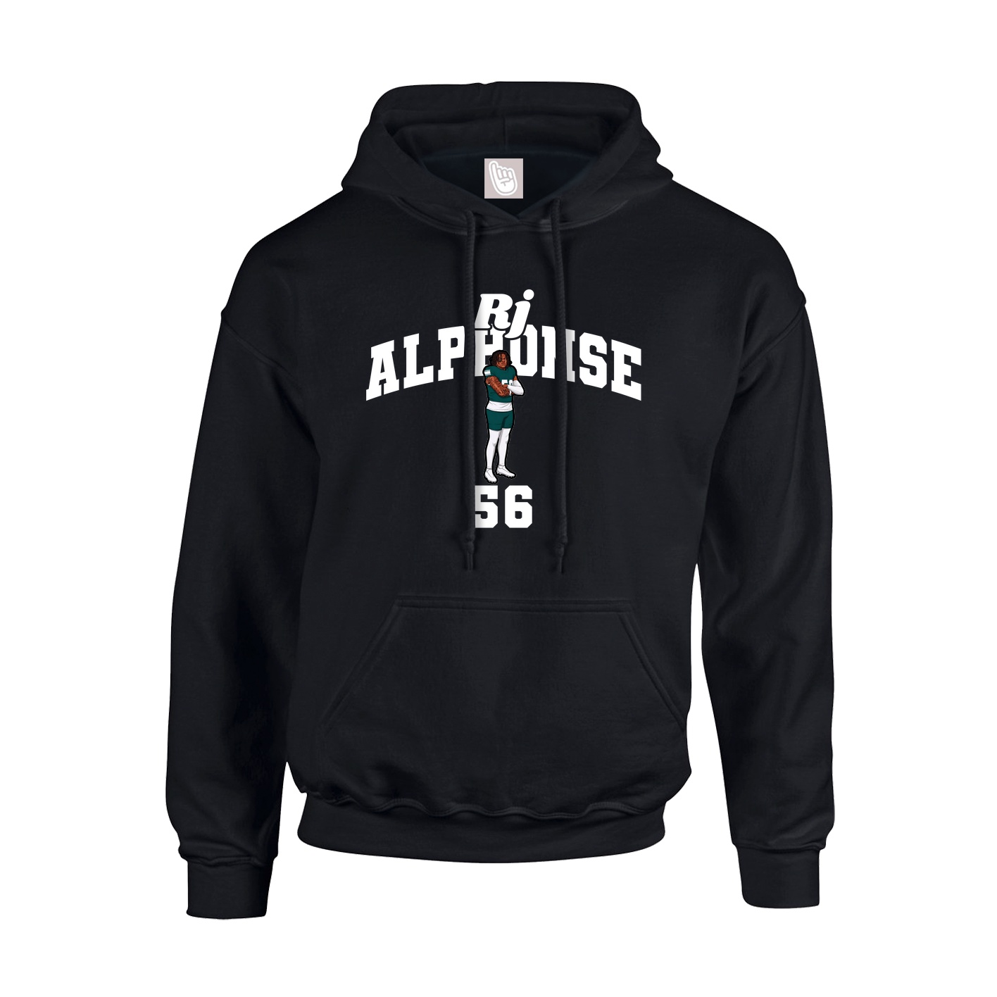 Youth Hoodie — Signature Arch in Black
