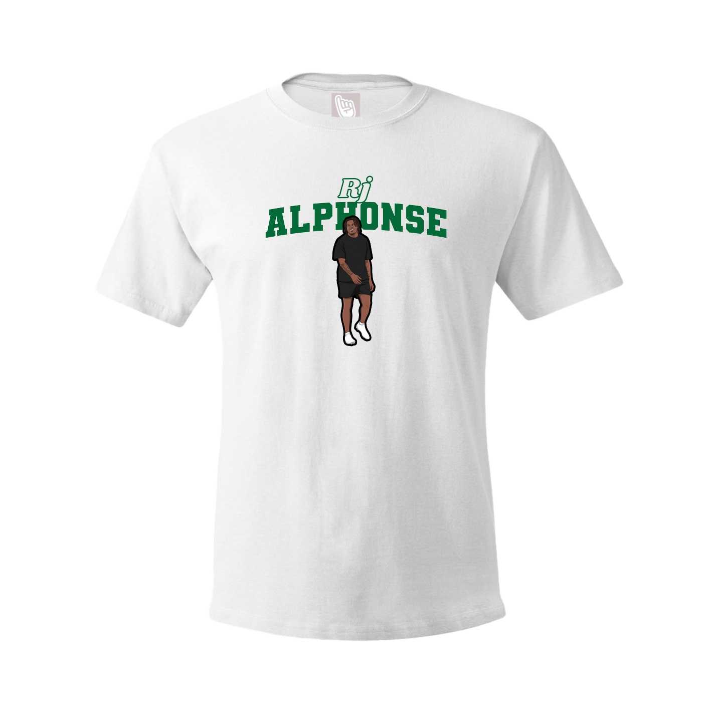 Youth Tee — Name Arch in White