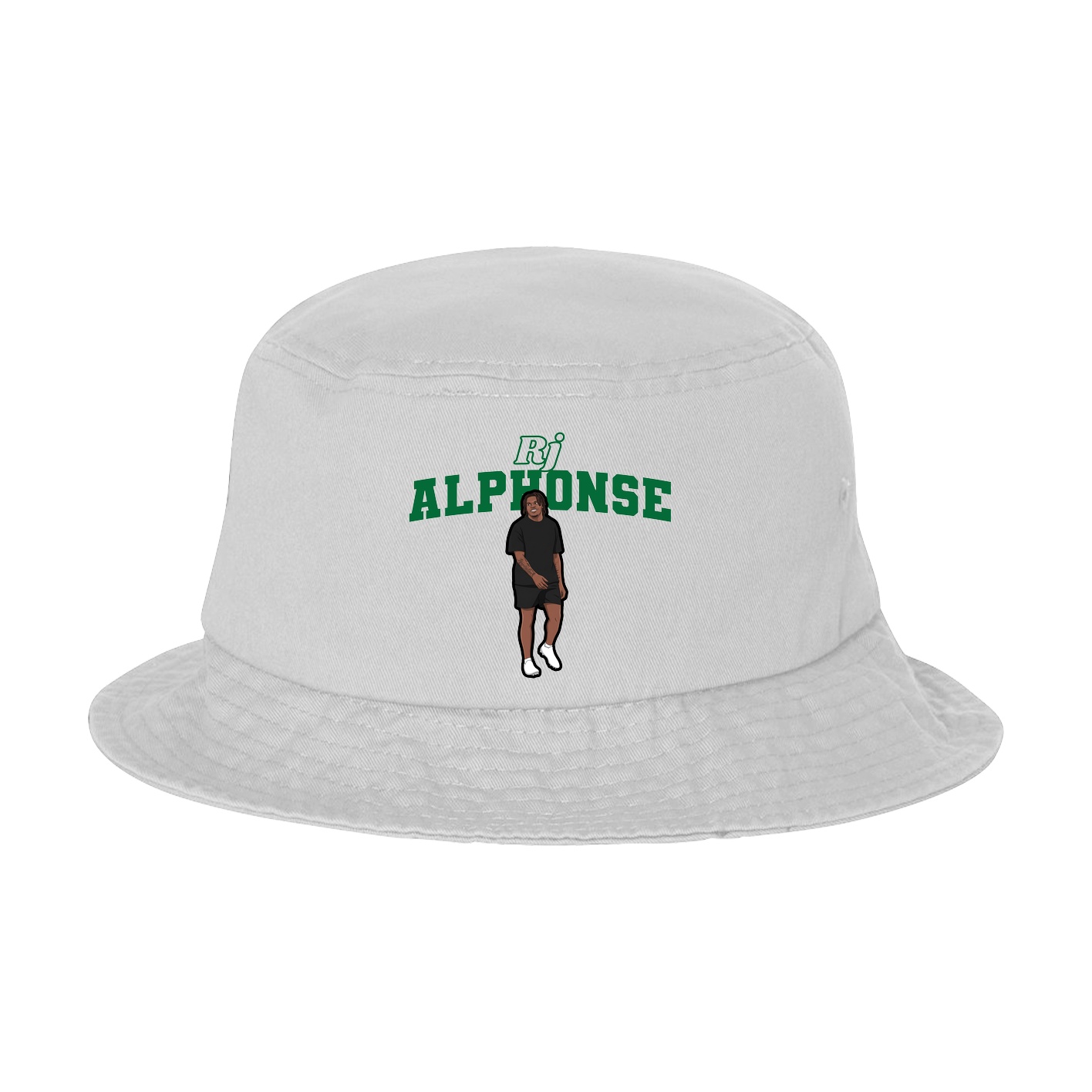 Bucket Cap — Name Arch in White