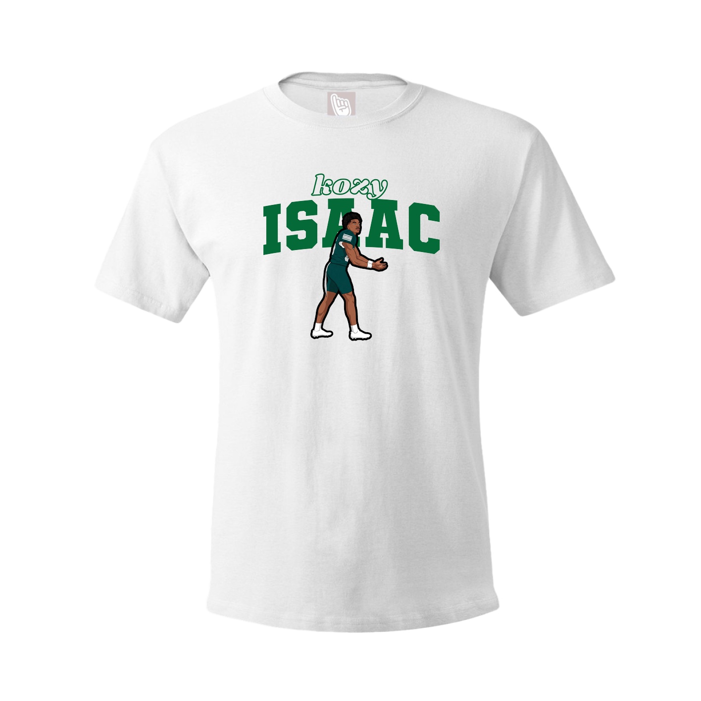 Youth Tee — Name Arch in White