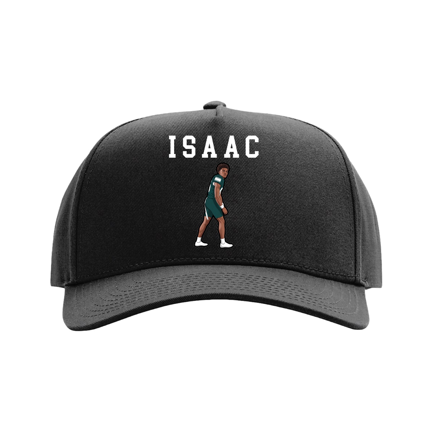 Full Fabric Five-Panel Champ Cap — Shirsey in Black