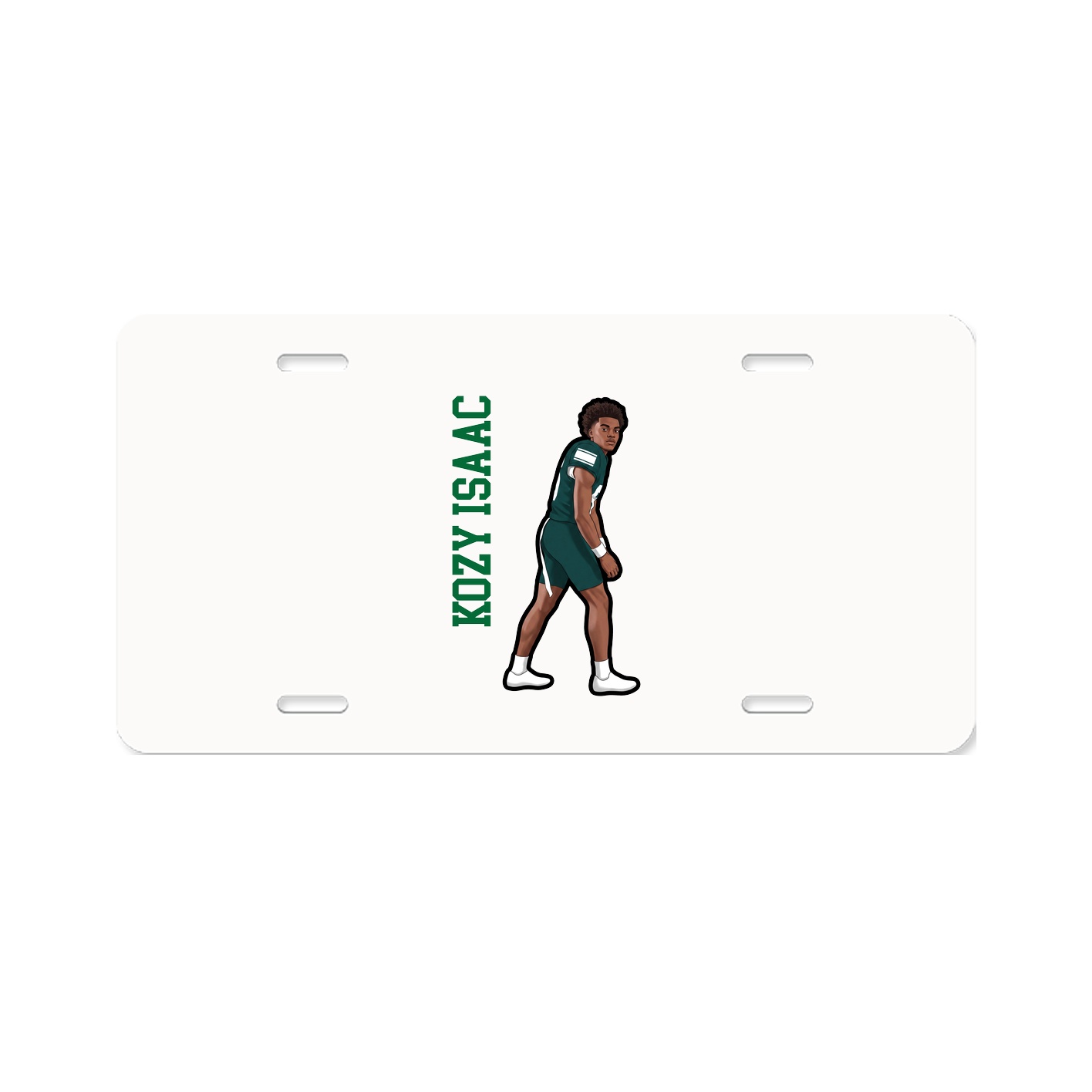 License Plate — Name Vertical in Classic