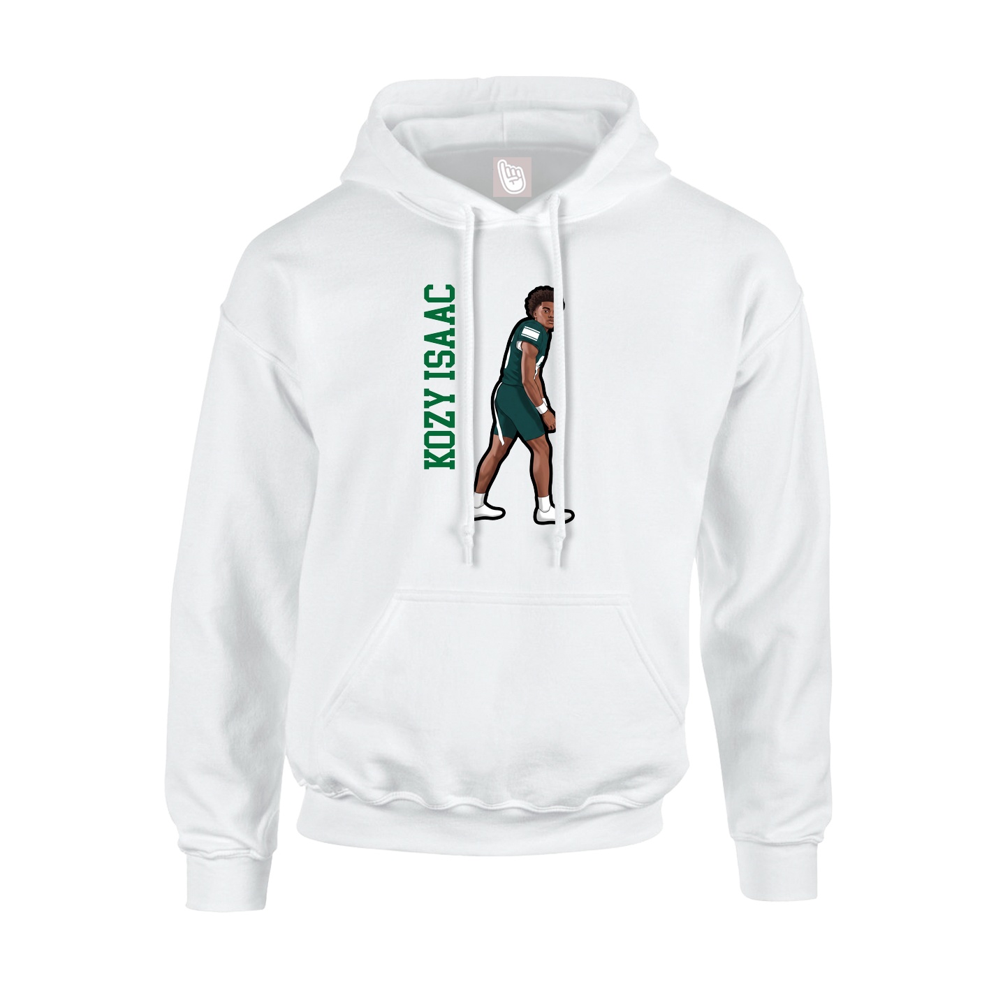Hoodie — Name Vertical in White