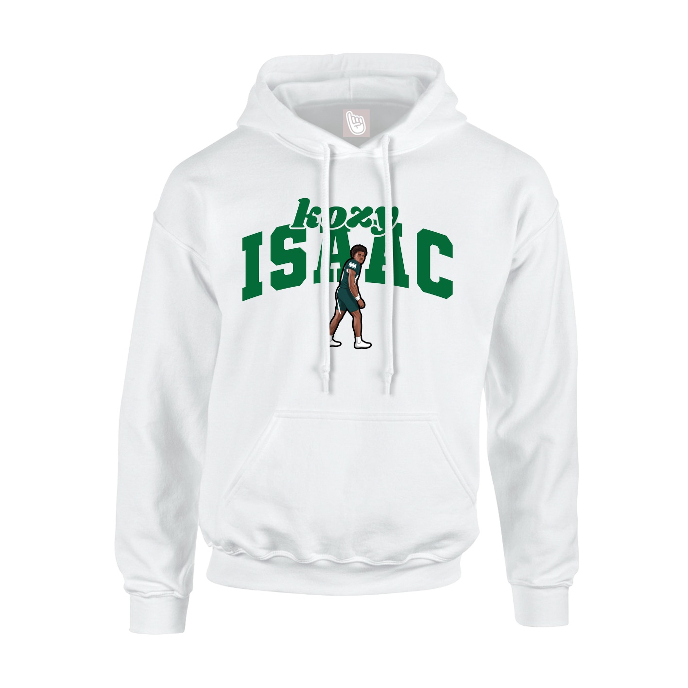 Youth Hoodie — Signature Arch in White