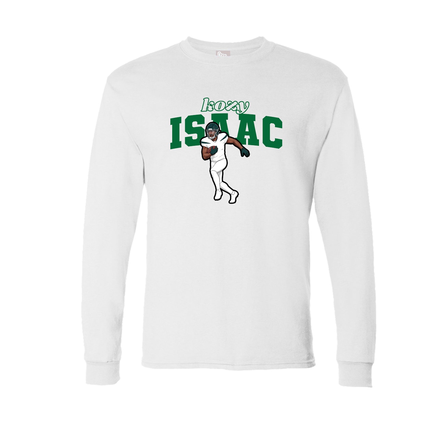 Long Sleeve Tee — Name Arch in White