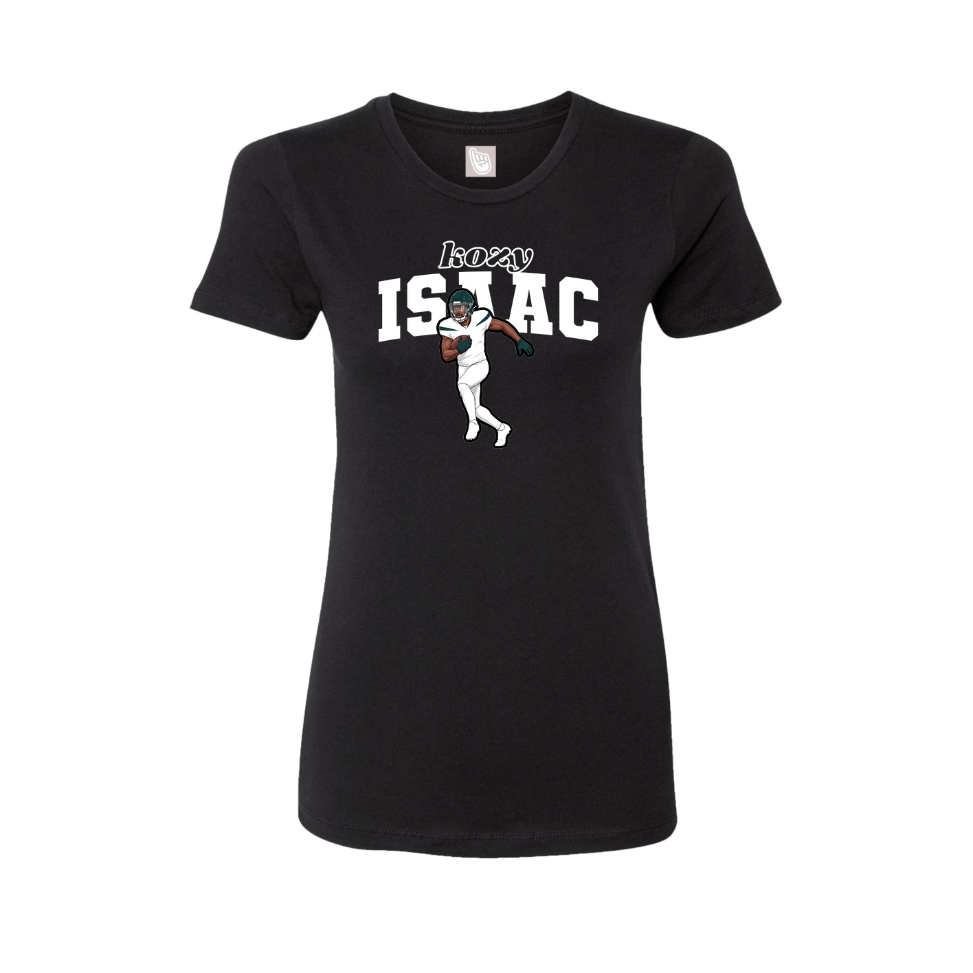 Fitted Women's Tee — Name Arch in Black