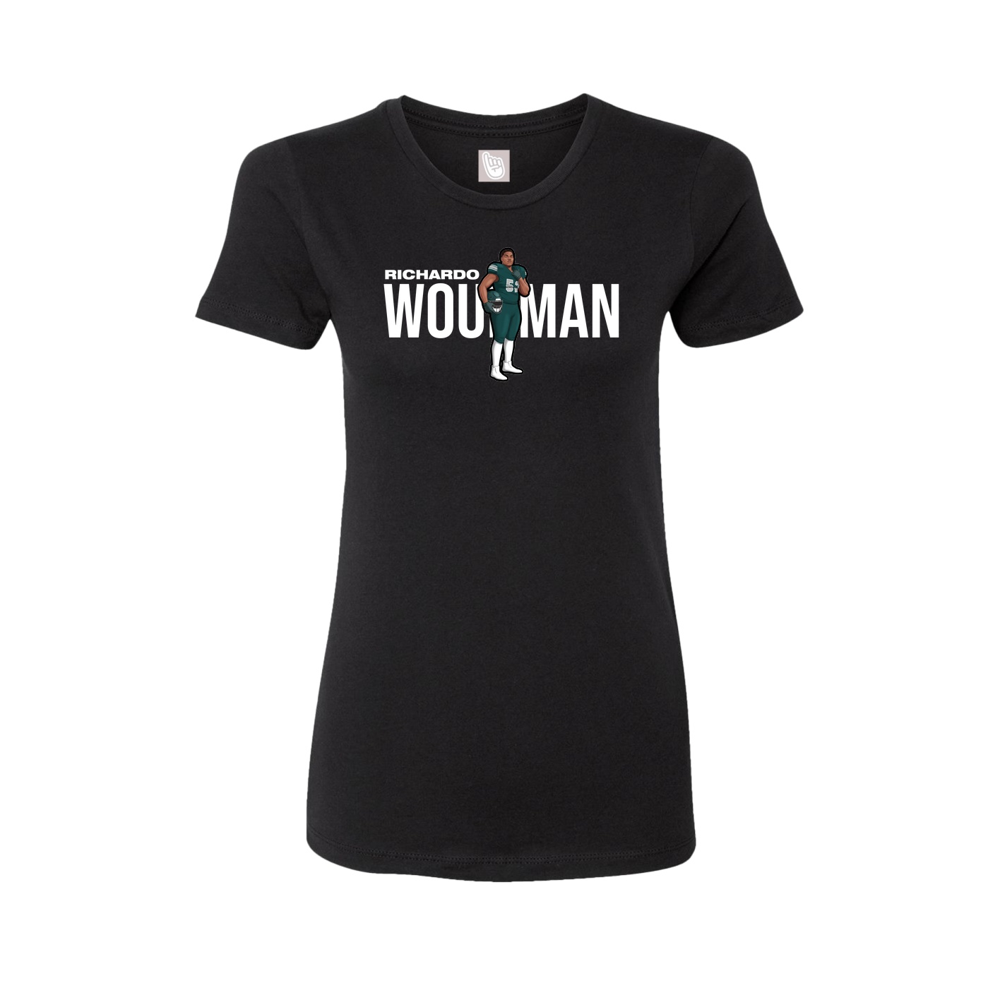 Fitted Women's Tee — Player Name in Black