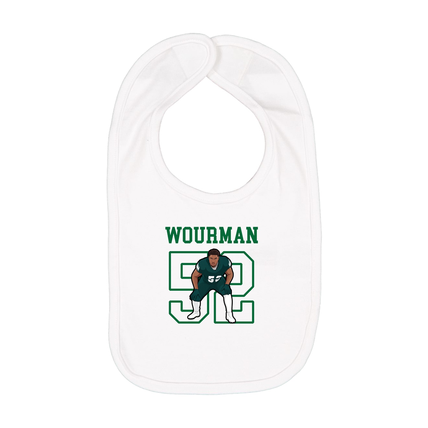 Infant Bib — Shirsey in White