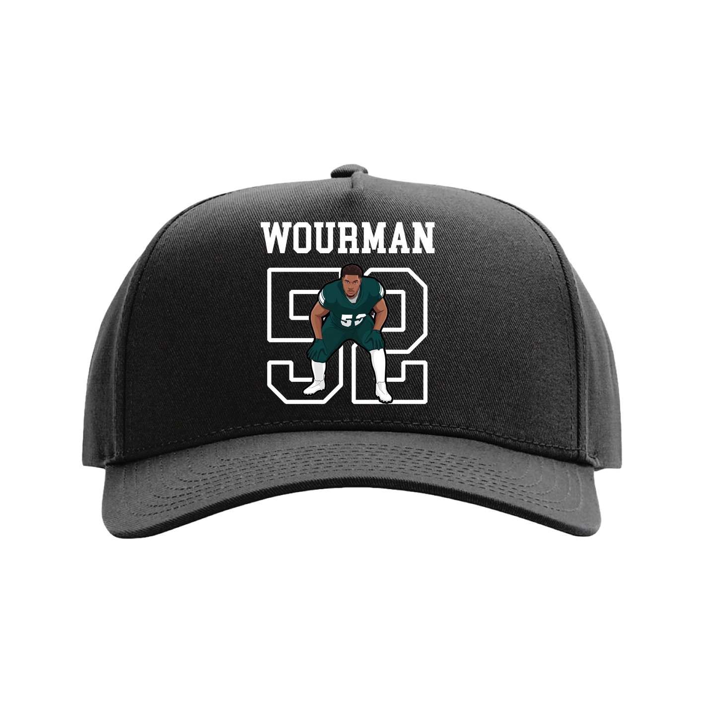 Full Fabric Five-Panel Champ Cap — Shirsey in Black