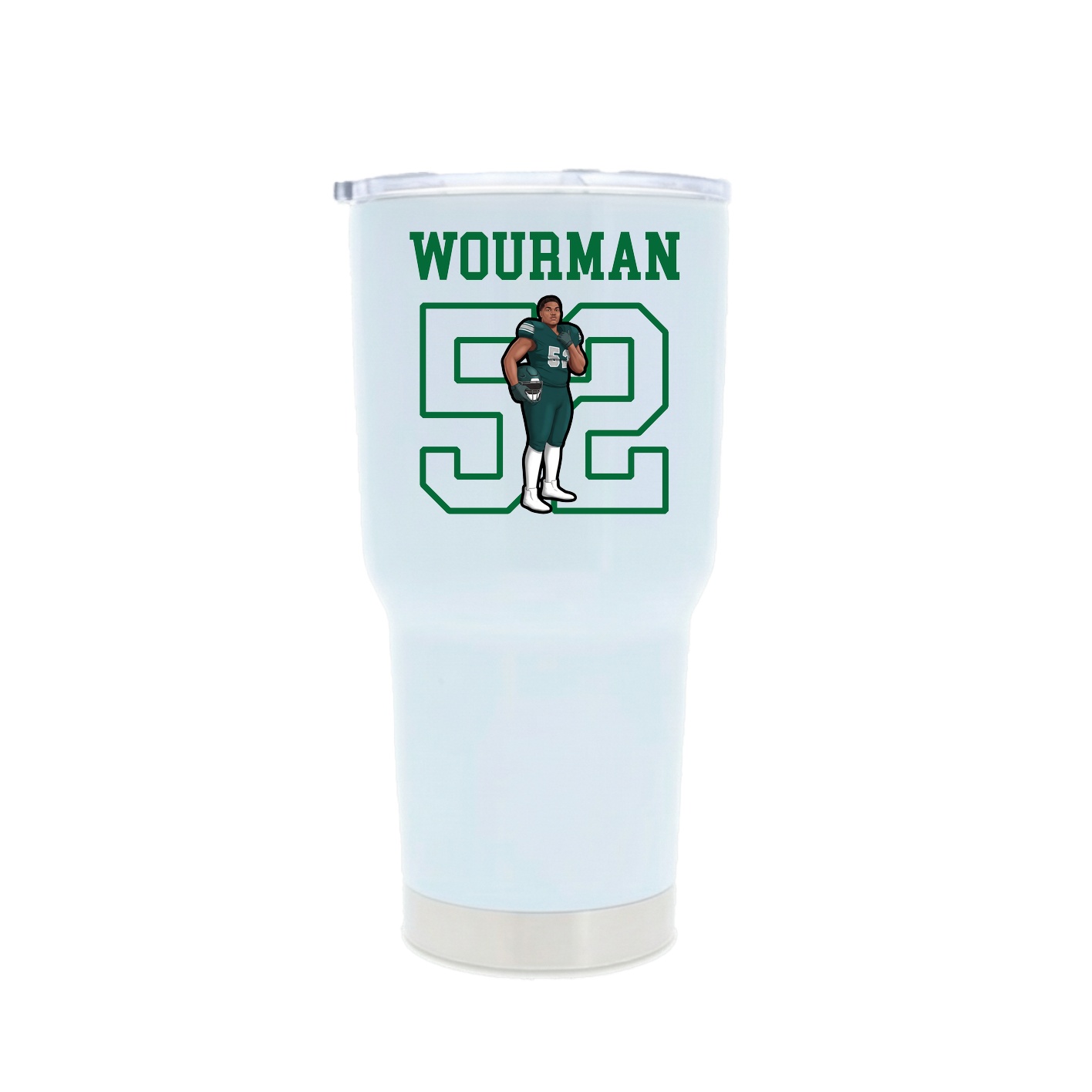 30oz Stainless Steel Tumbler — Shirsey in White
