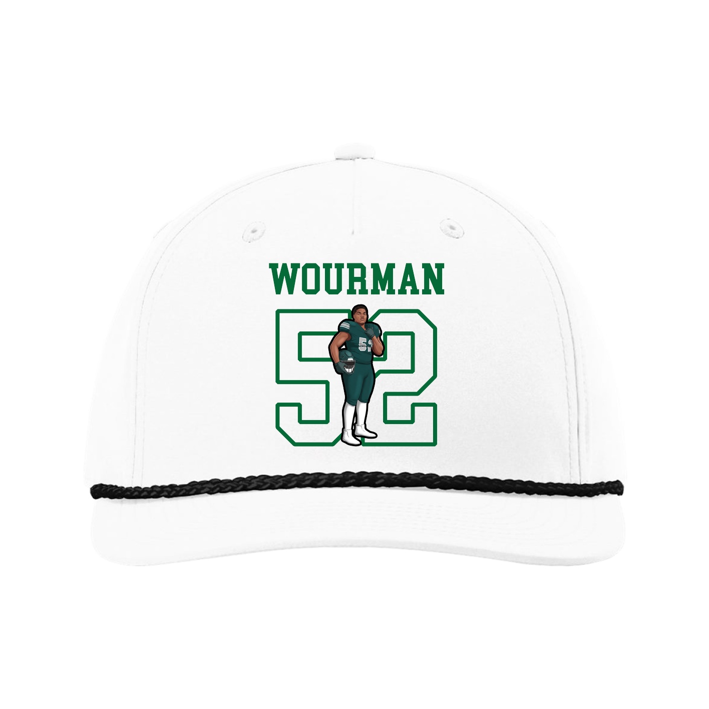 Five-Panel Classic Rope Cap — Shirsey in White