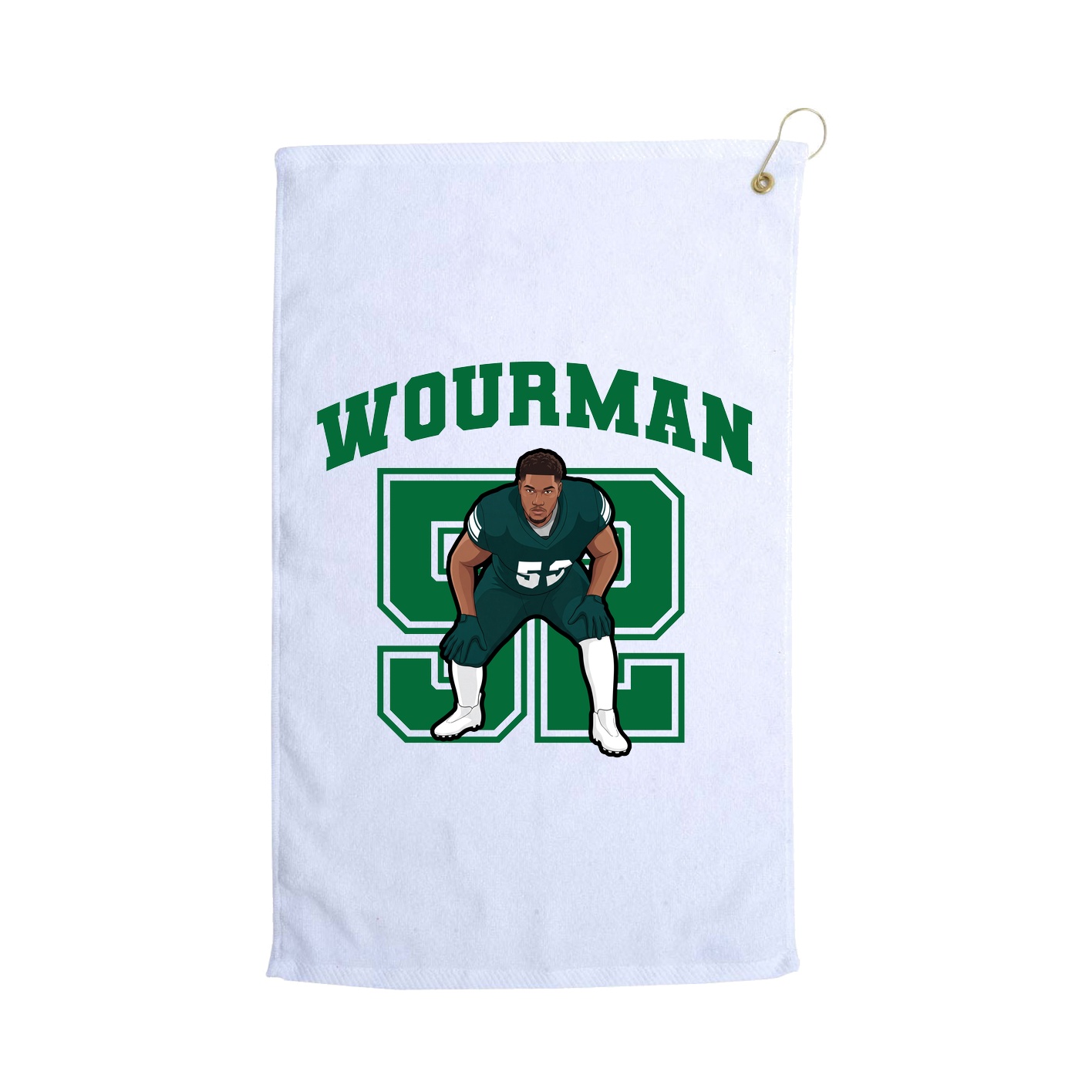 Golf Towel — Number in White