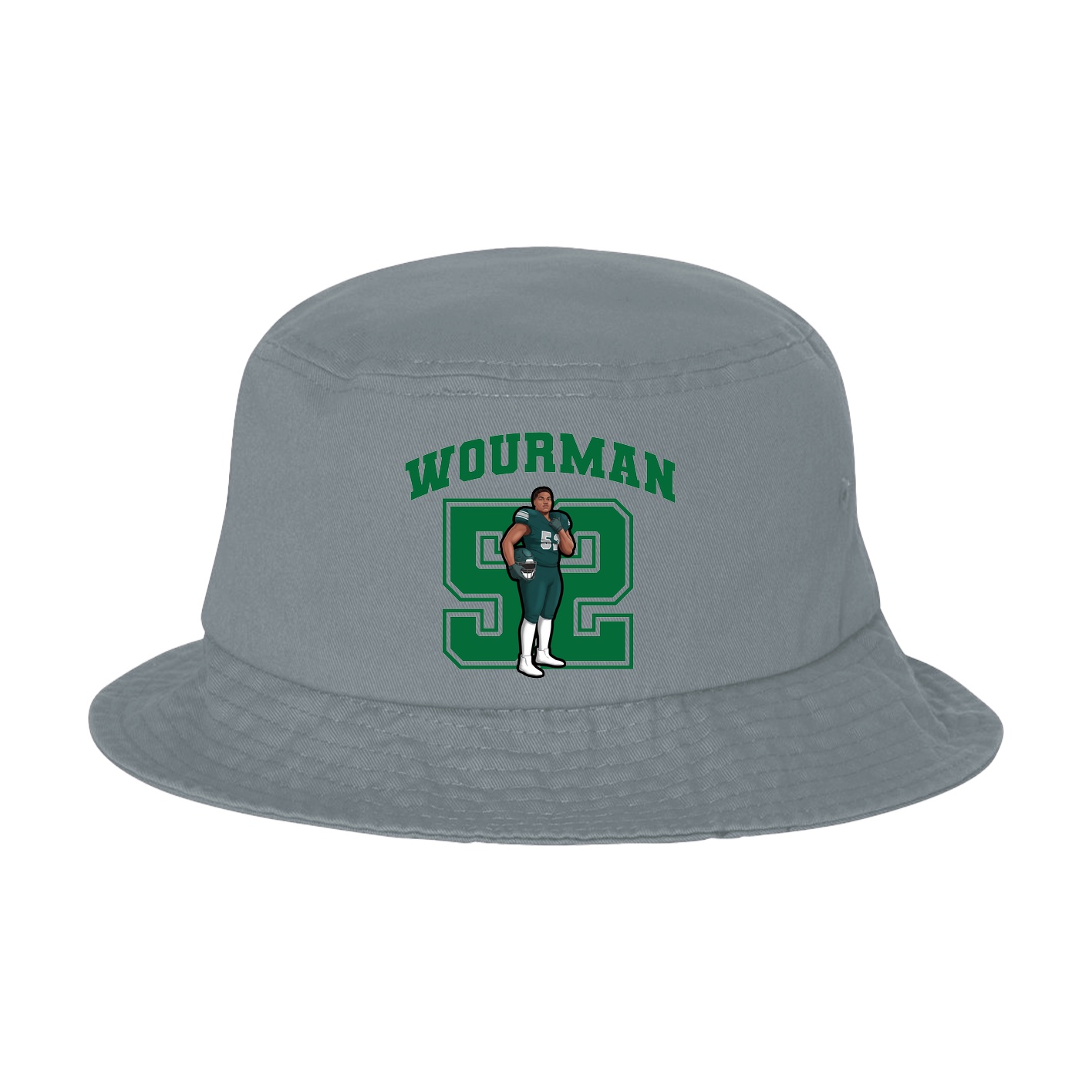 Bucket Cap — Number in Grey
