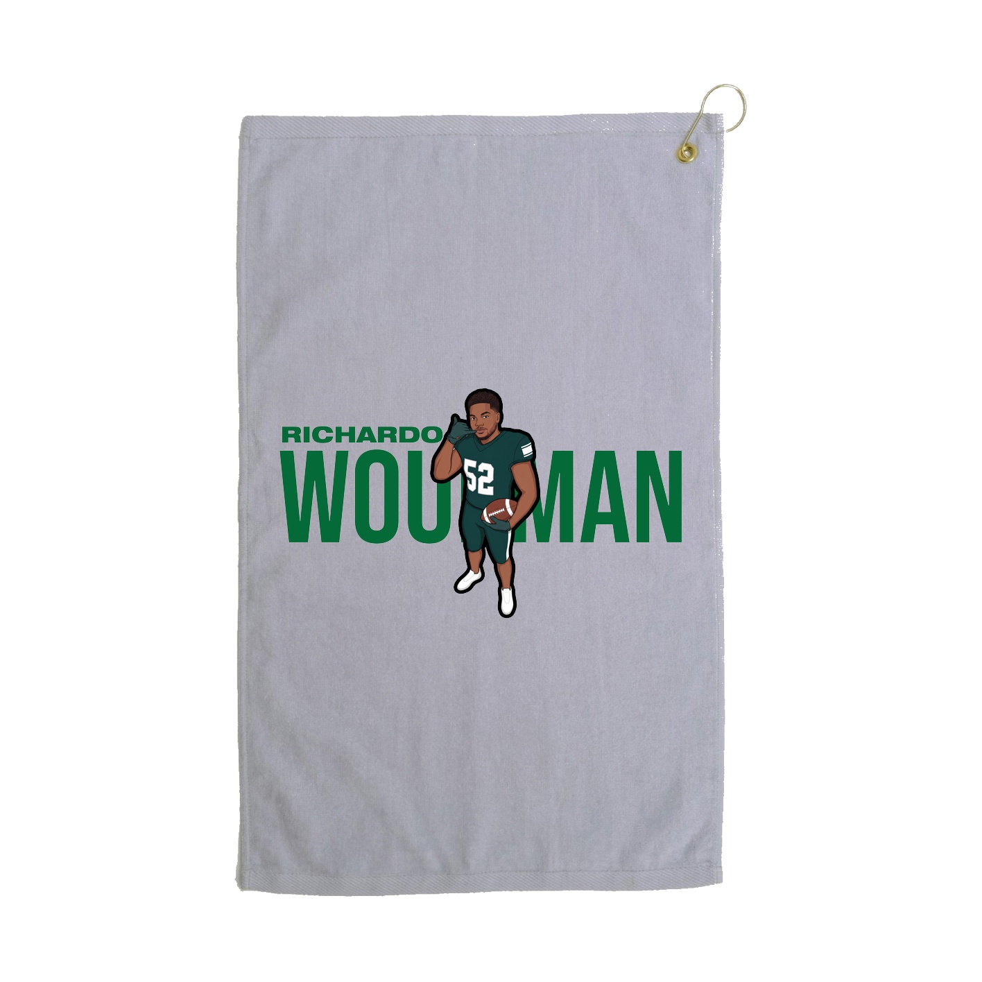 Golf Towel — Player Name in Grey