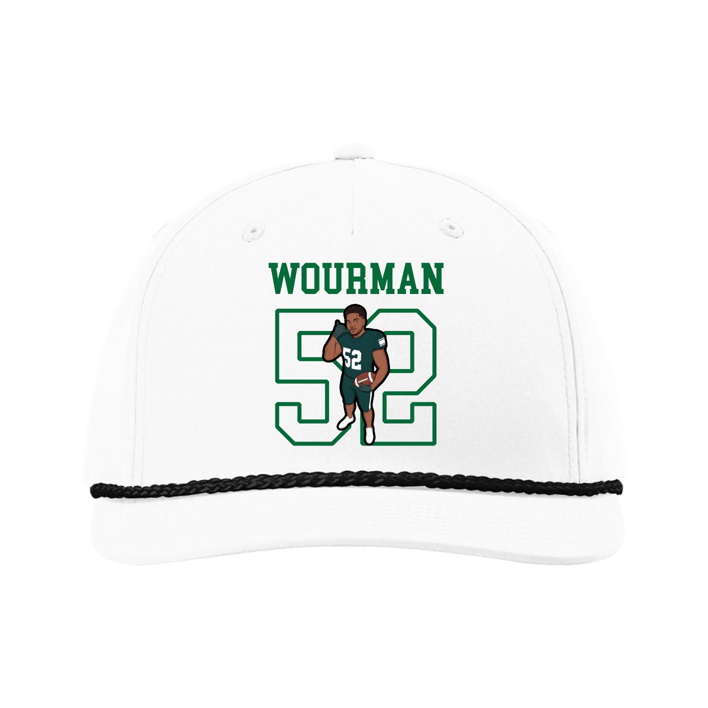Five-Panel Classic Rope Cap — Shirsey in White