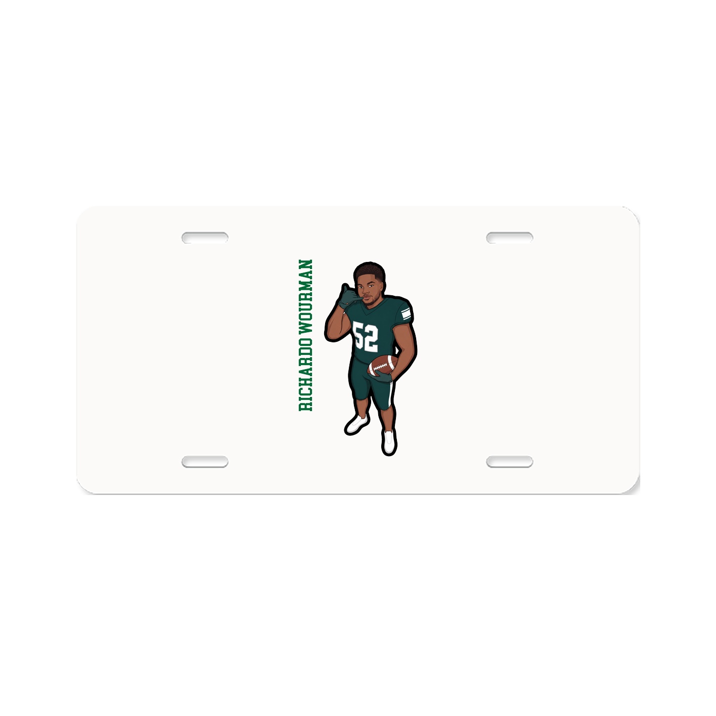 License Plate — Name Vertical in Classic