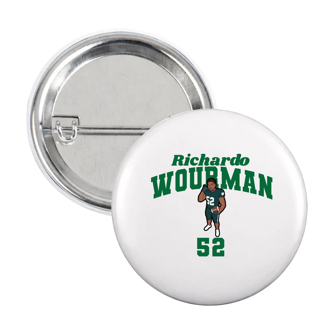 Game Day Button — Signature Arch in White