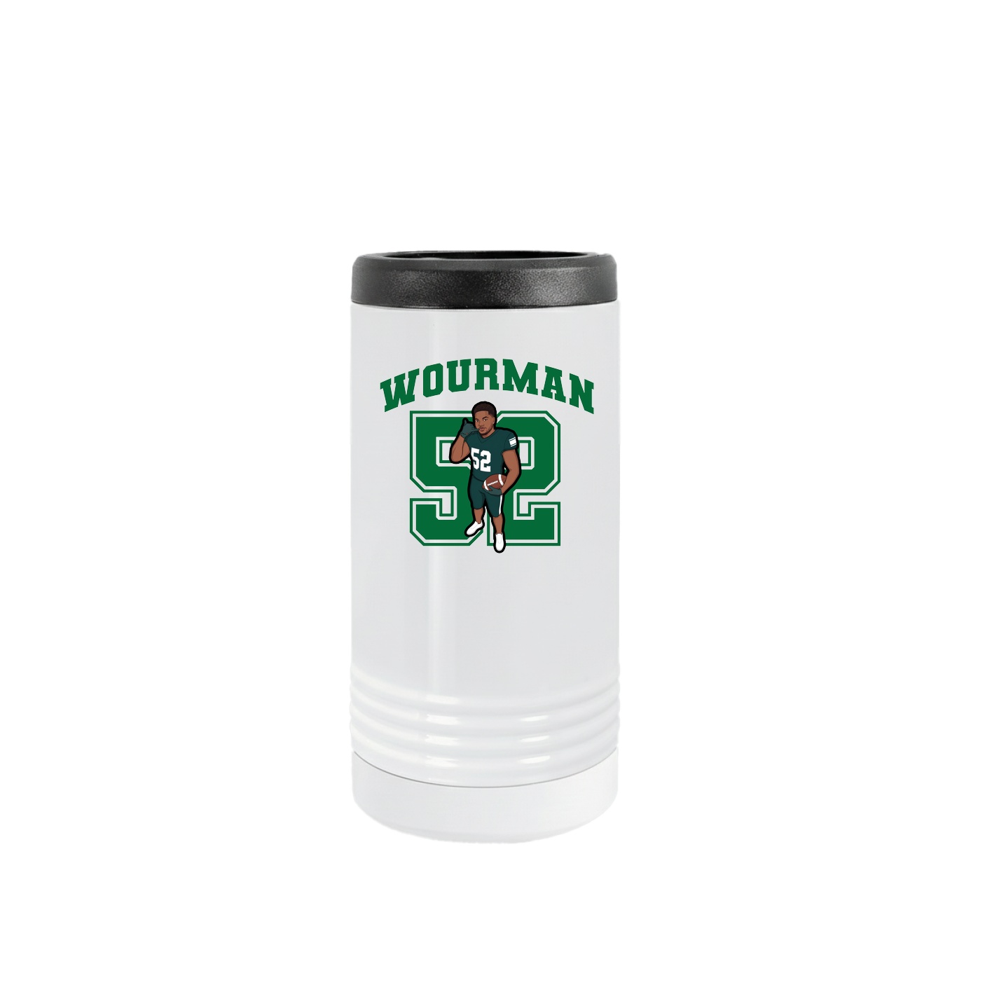Slim Beverage Holder — Number in White