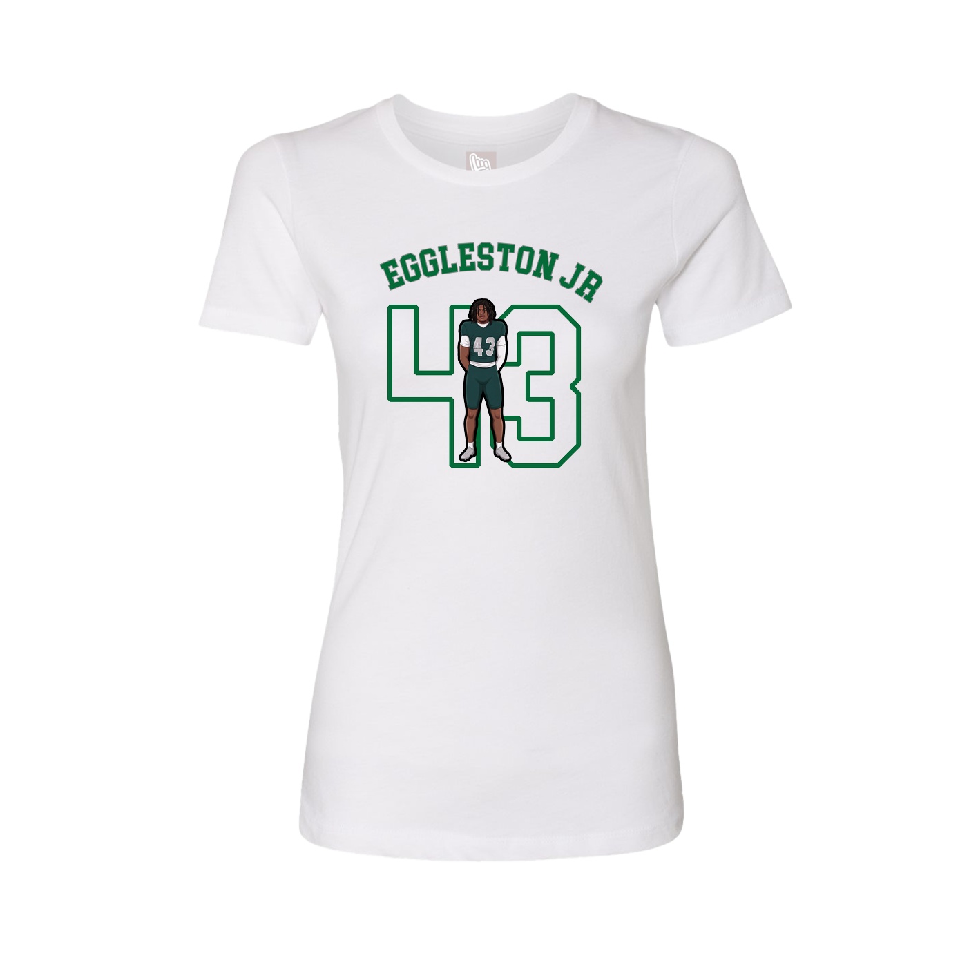 Fitted Women's Tee — Shirsey Arch in White