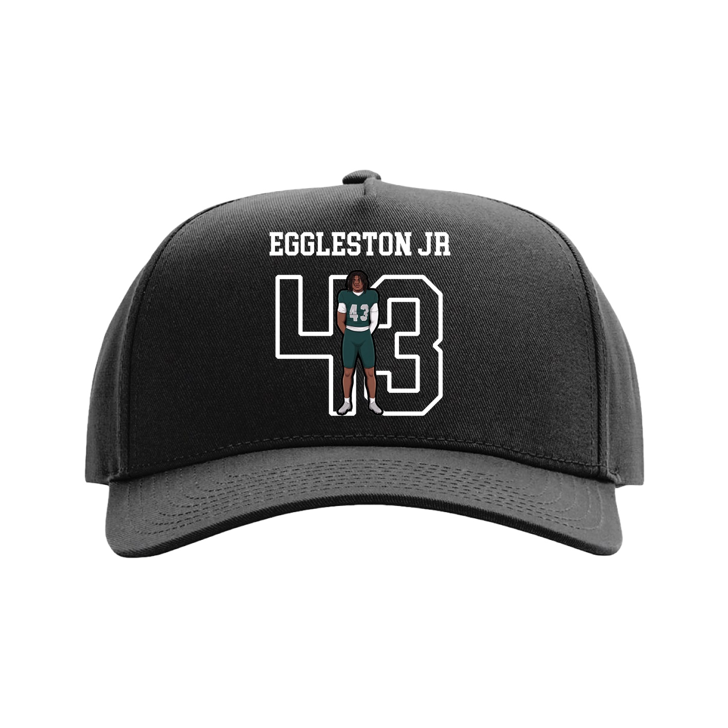 Full Fabric Five-Panel Champ Cap — Shirsey in Black