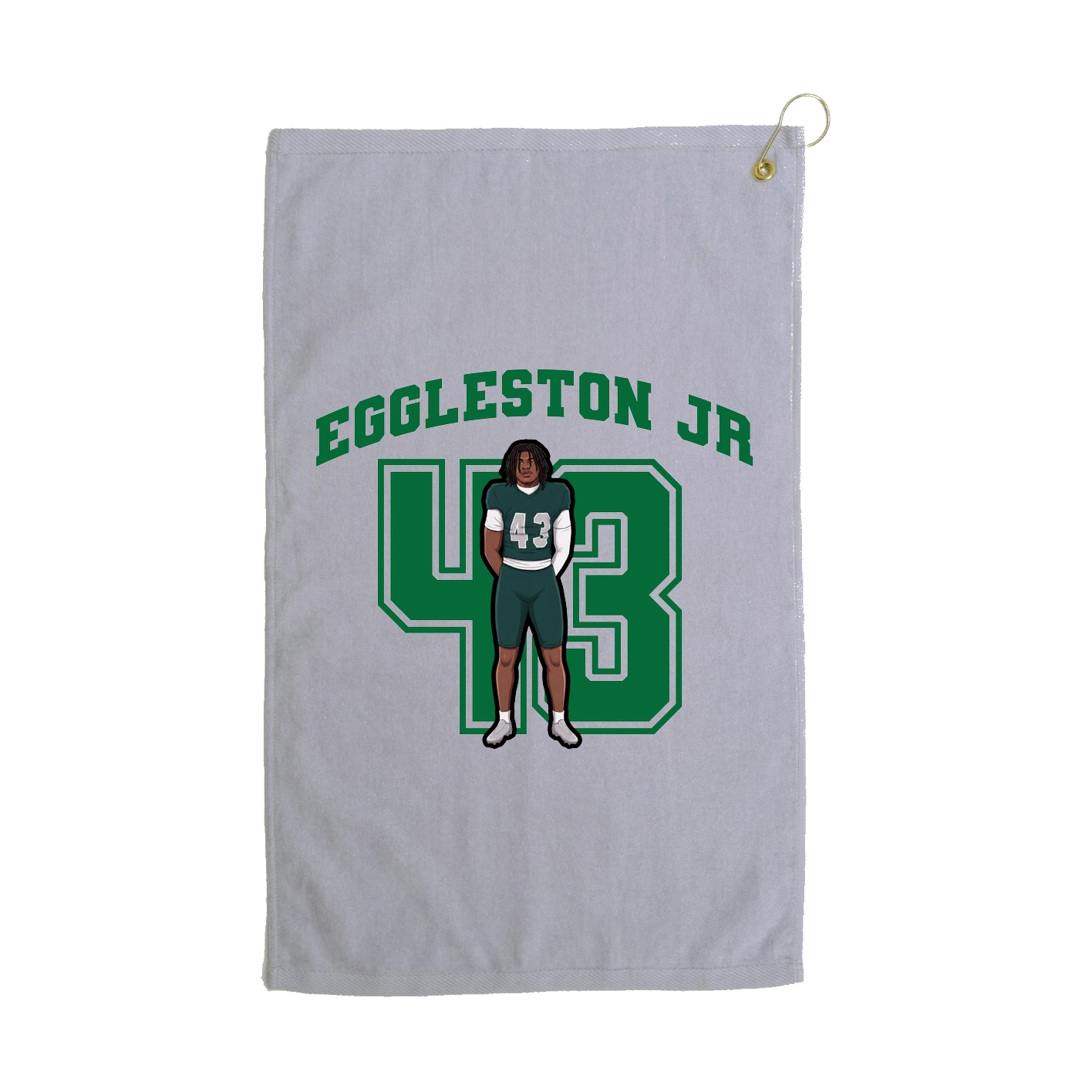Golf Towel — Number in Grey