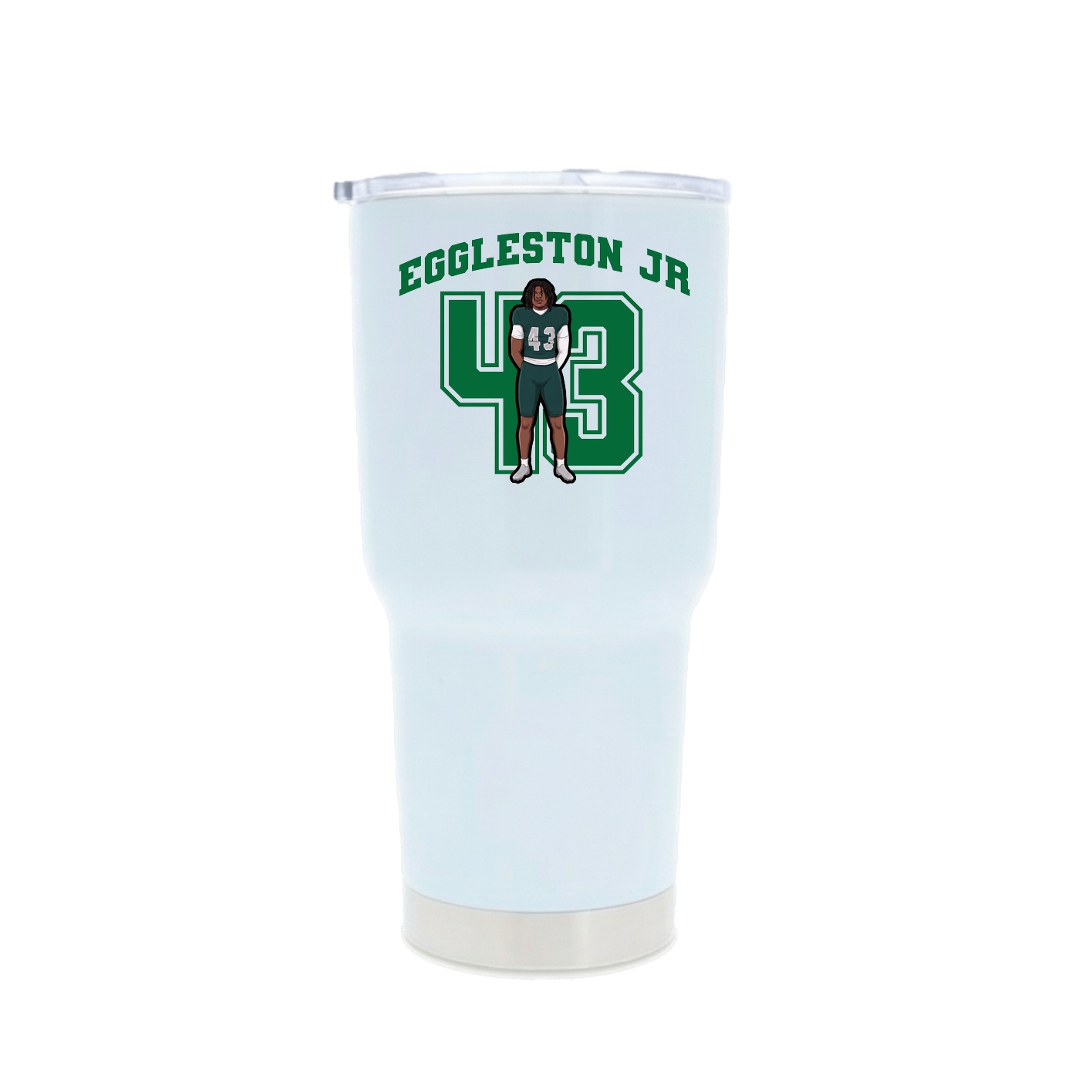30oz Stainless Steel Tumbler — Number in White