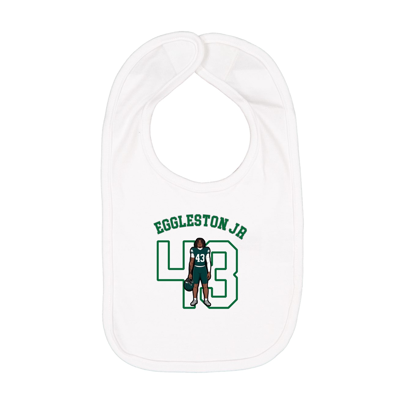 Infant Bib — Shirsey Arch in White