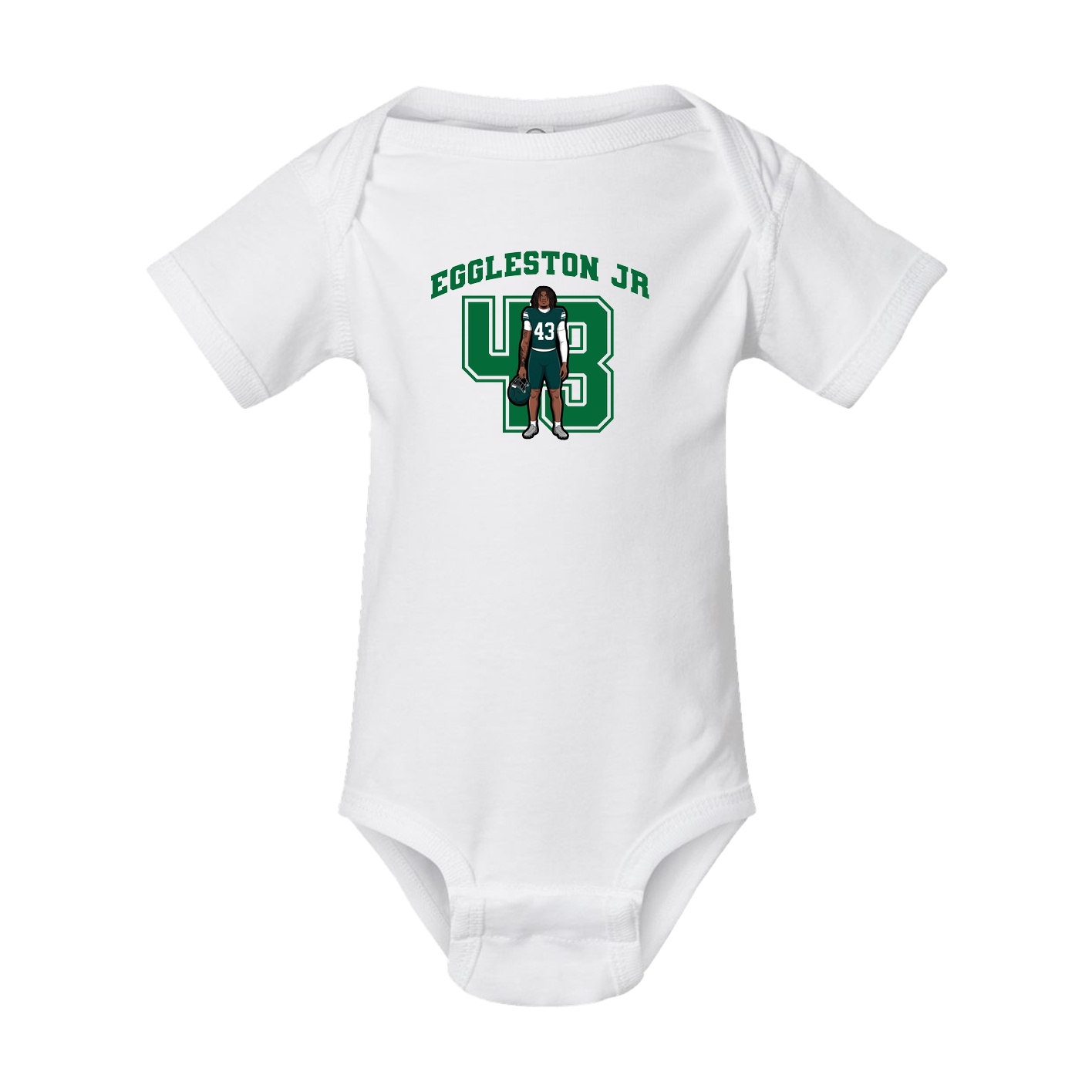 Baby Onesie — Number in White