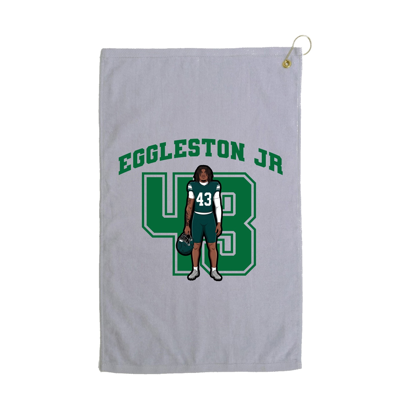 Golf Towel — Number in Grey