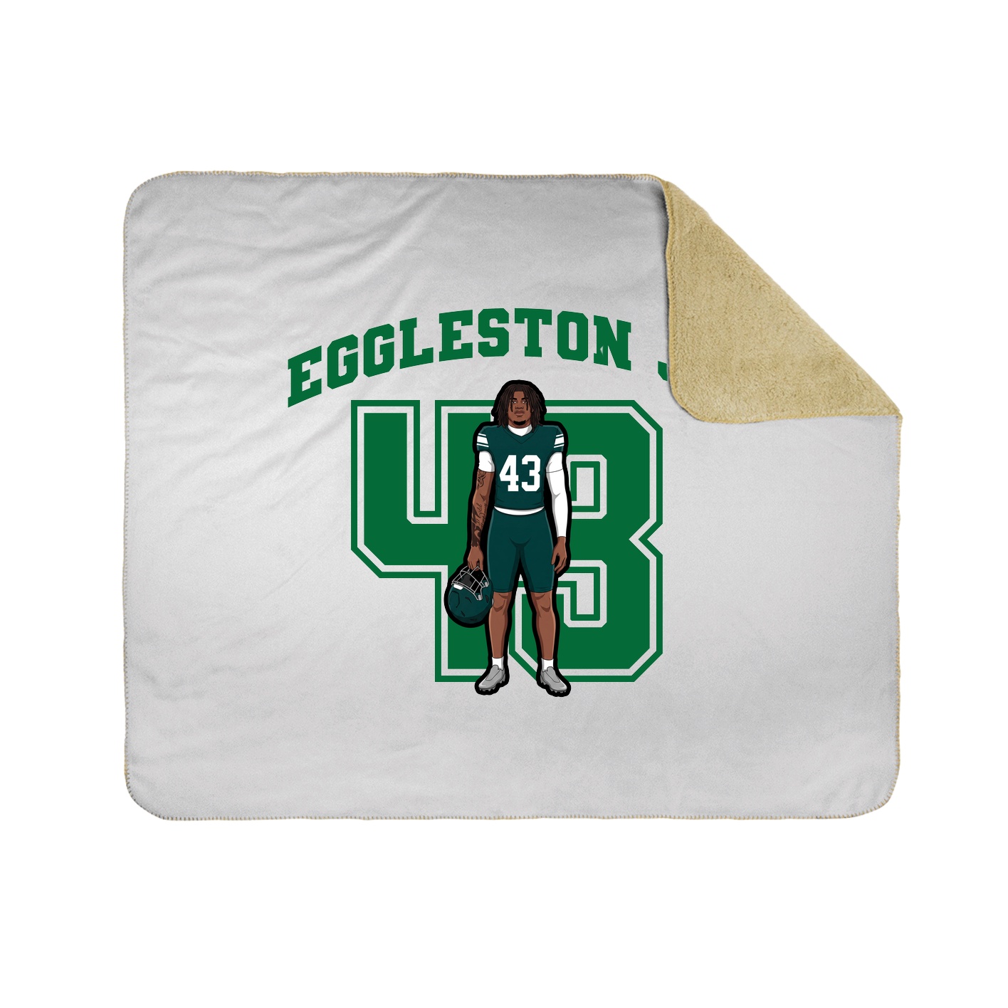 Throw Blanket — Number in White