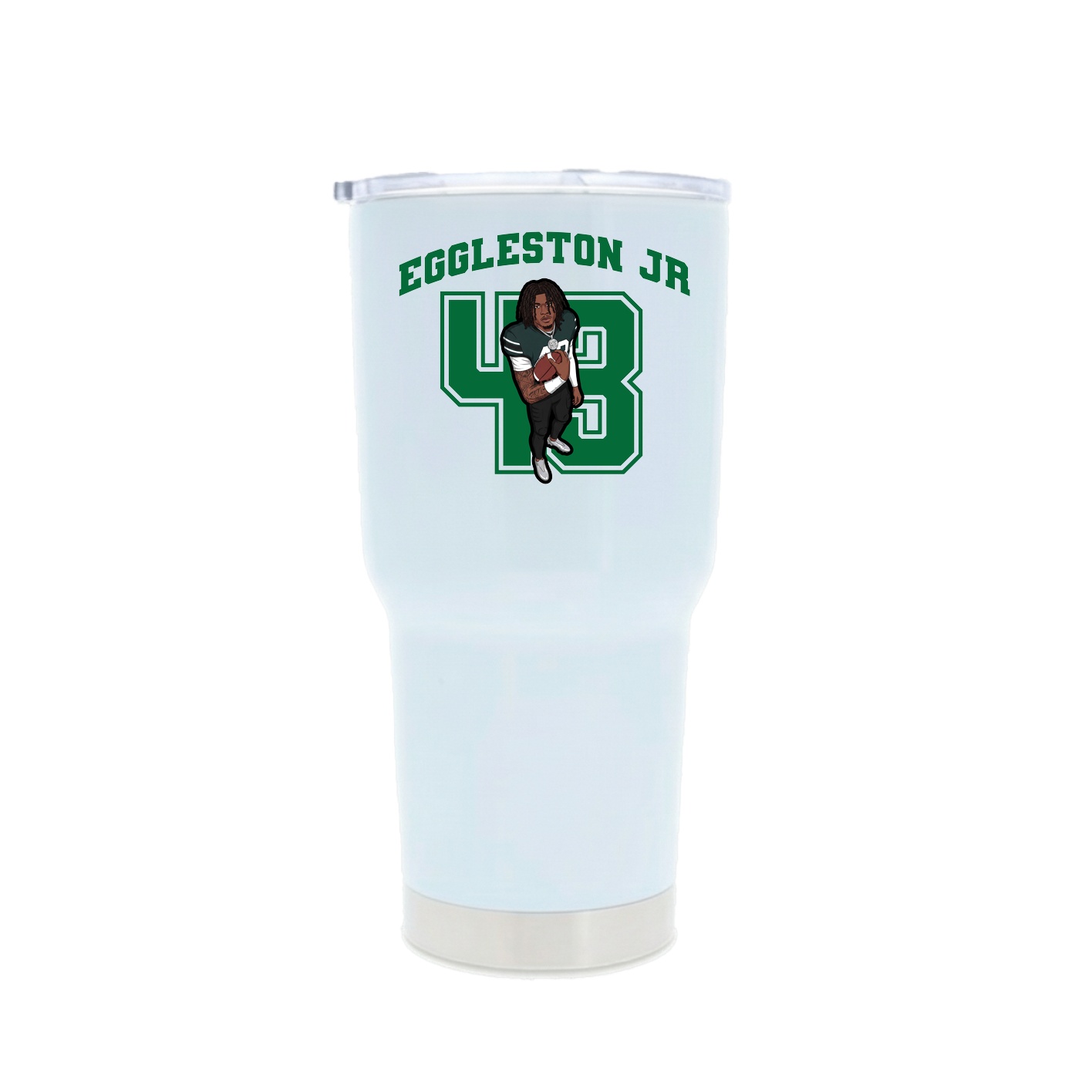 30oz Stainless Steel Tumbler — Number in White
