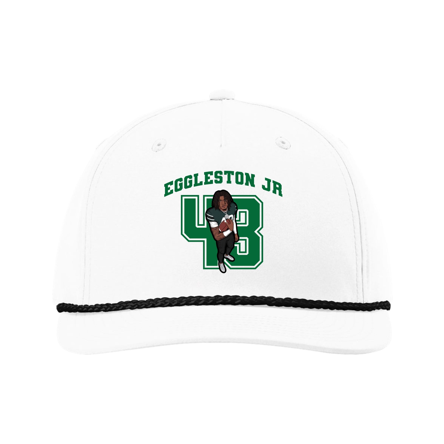 Five-Panel Classic Rope Cap — Number in White