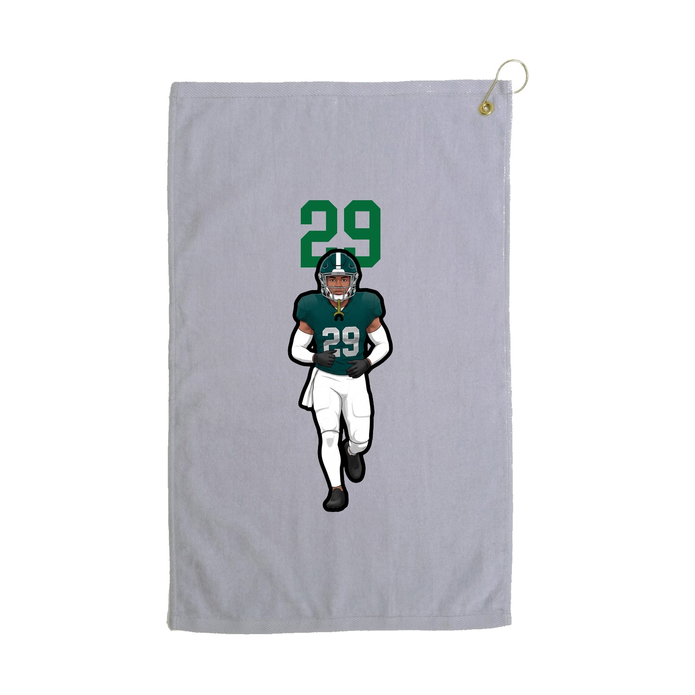 Golf Towel — Number Top in Grey