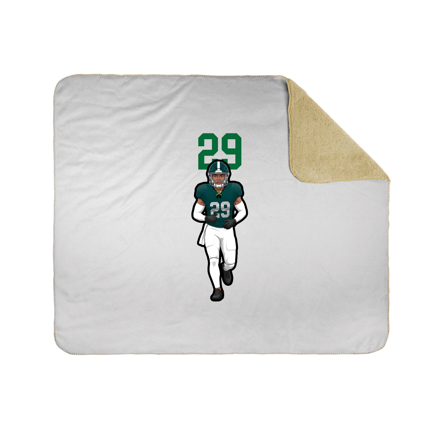 Throw Blanket — Number Top in White