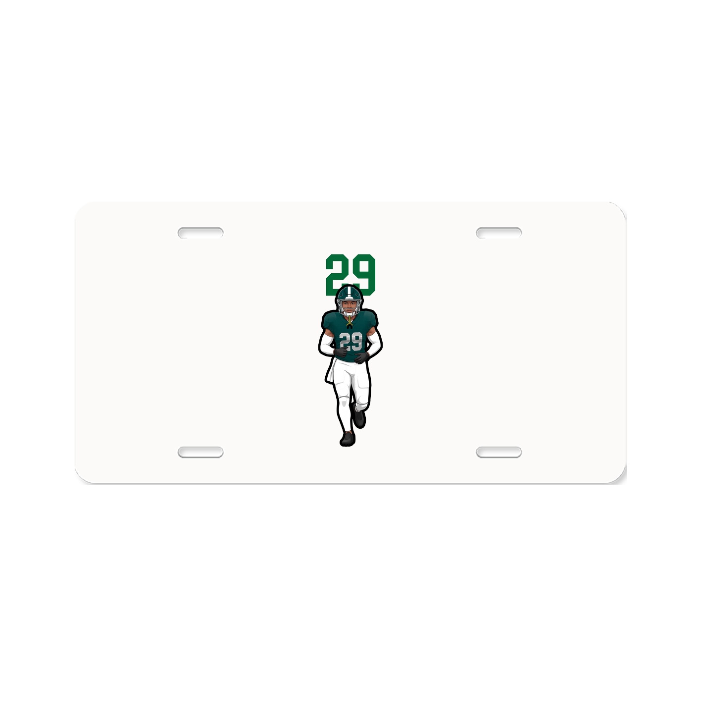 License Plate — Number Top in Classic