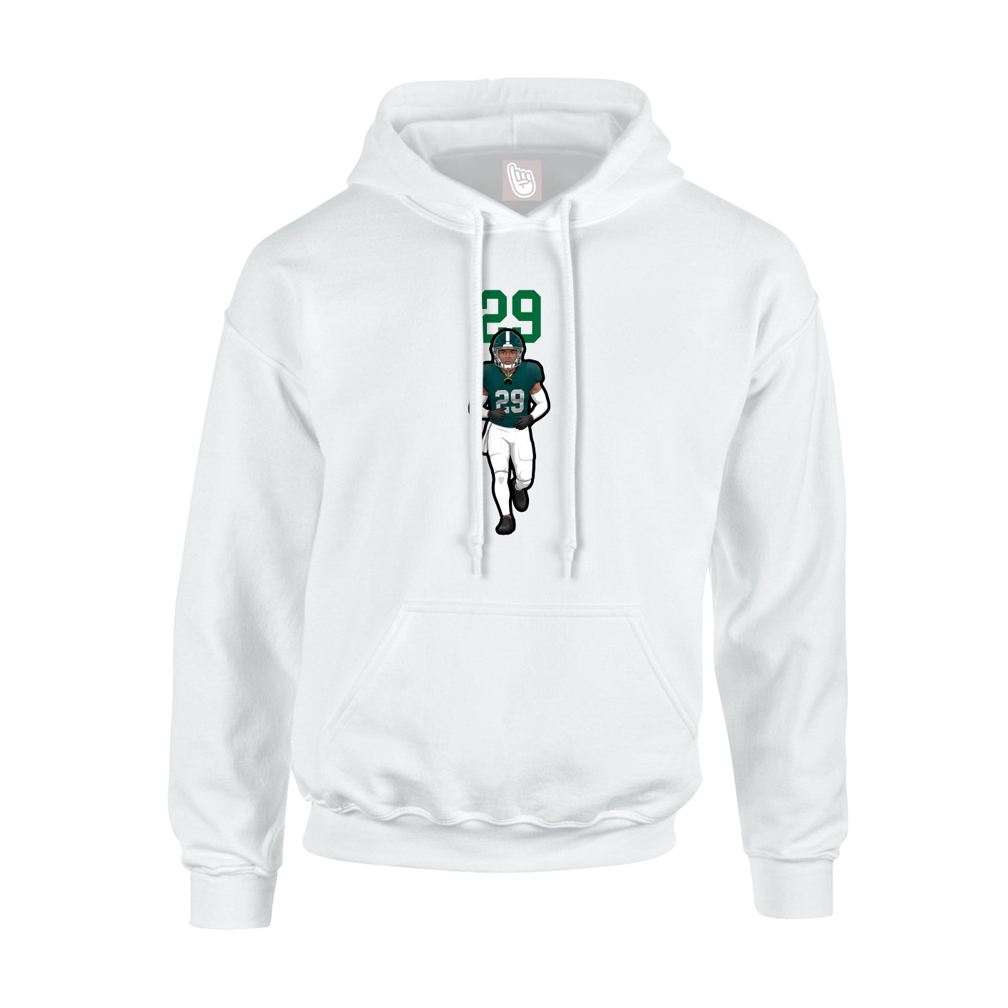 Hoodie — Number Top in White