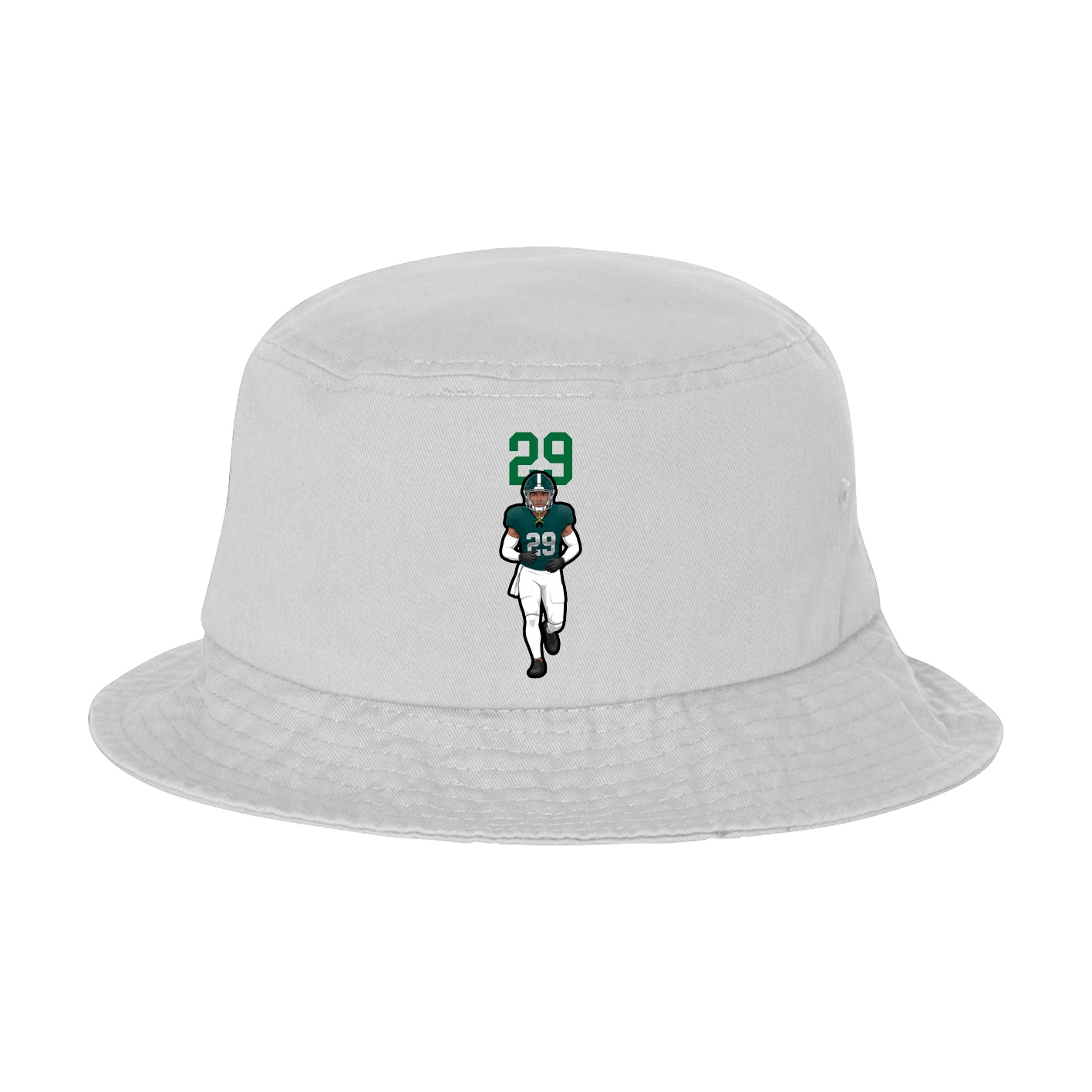 Bucket Cap — Number Top in White