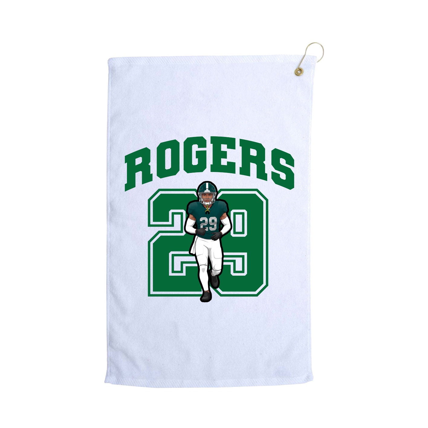Golf Towel — Number in White