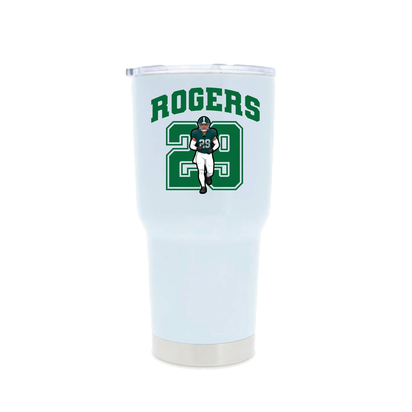 30oz Stainless Steel Tumbler — Number in White